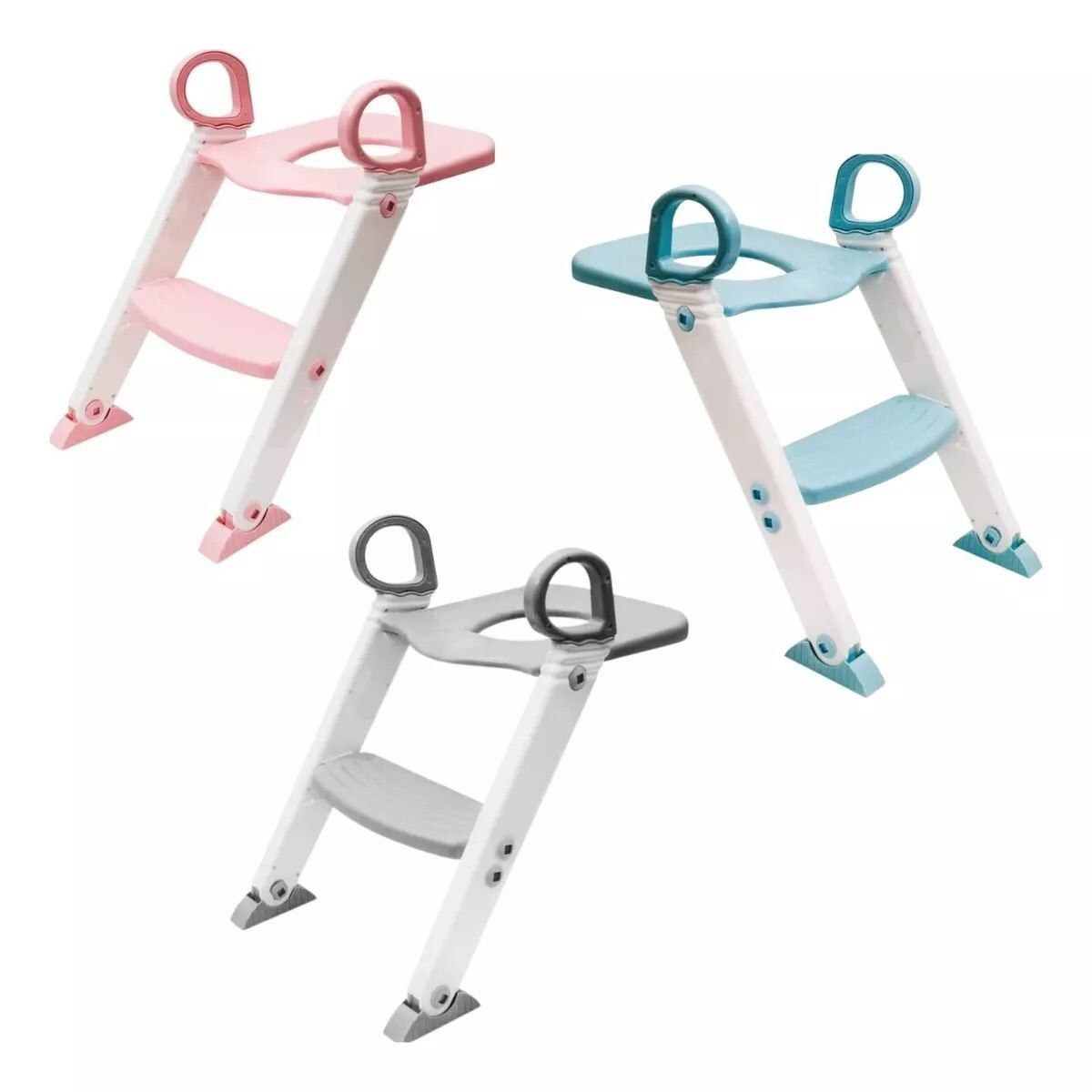 Assento Redutor Infantil Com Escada - 3 cores disponíveis