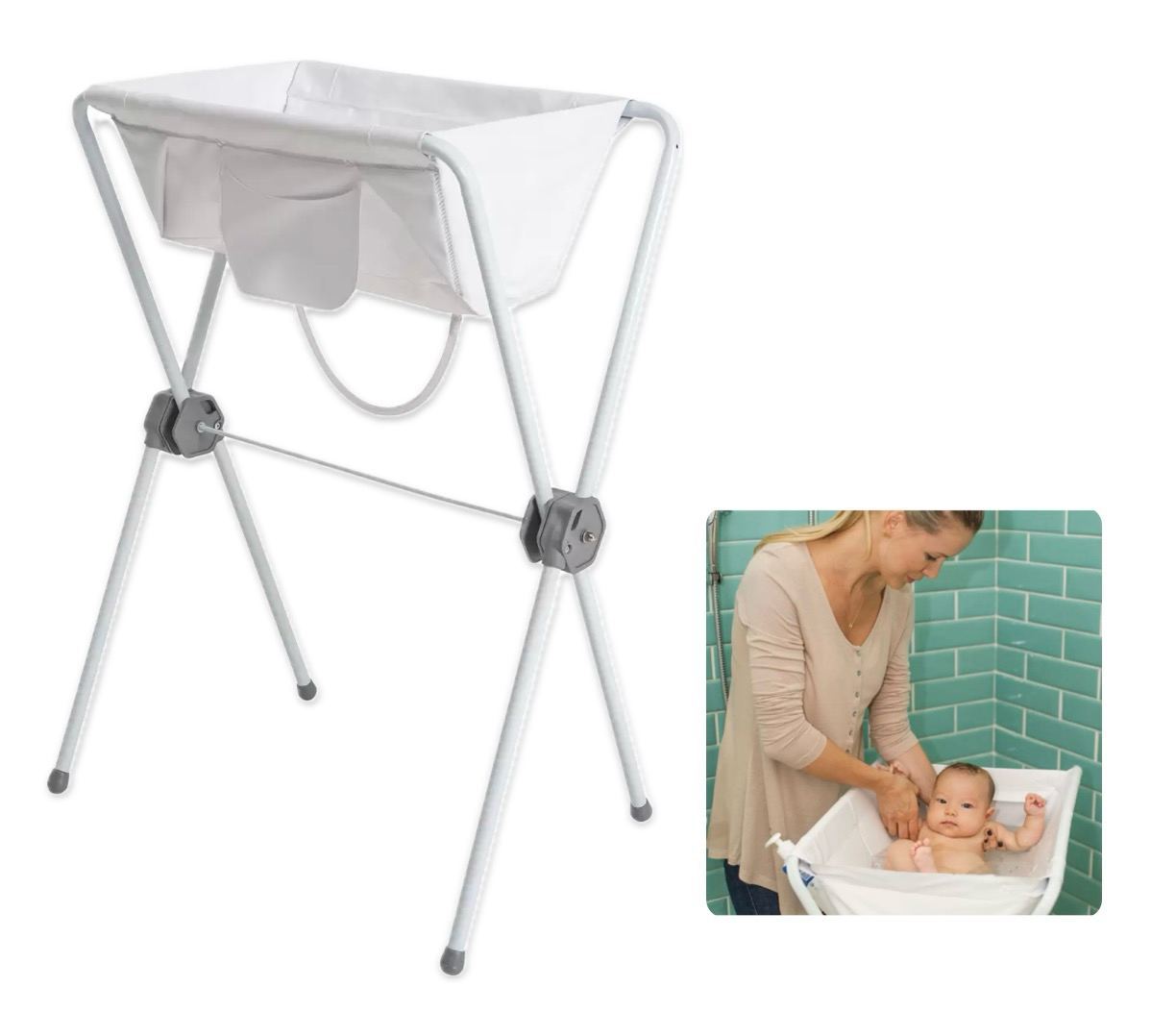 Banheira com Suporte Kidoo Whoop - Fresh Branco 20L
