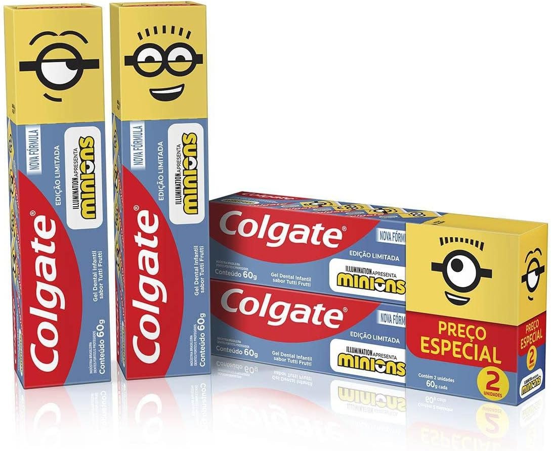 Creme Dental Infantil Colgate Minions 2 unidades de 60g