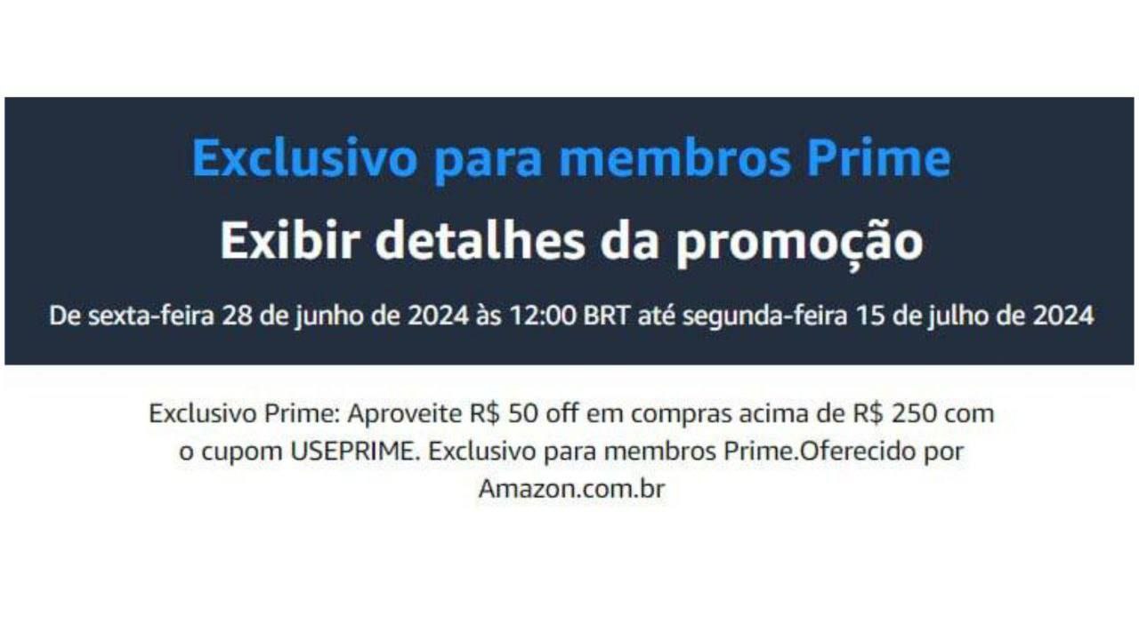 🚨 CUPOM R$50 OFF AMAZON