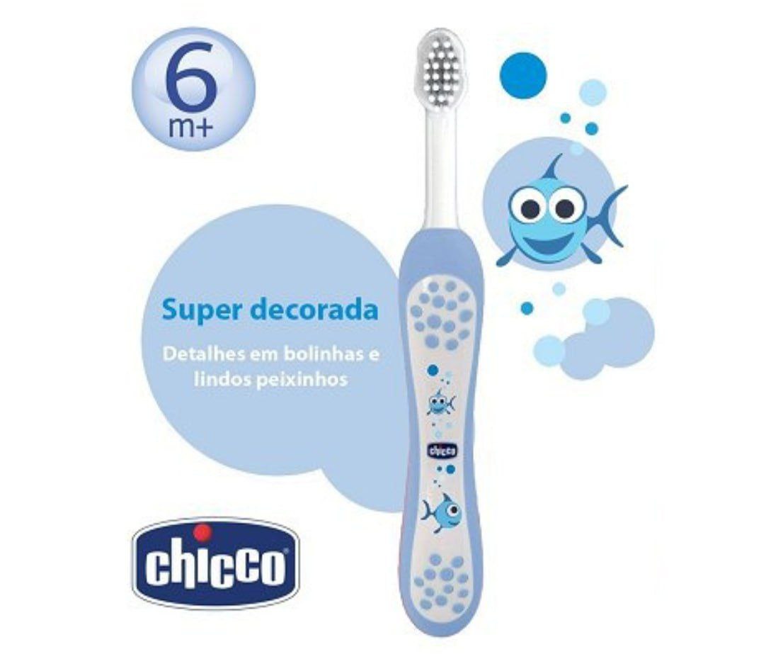 Escova De Dentes 6 M+ Azul Chicco