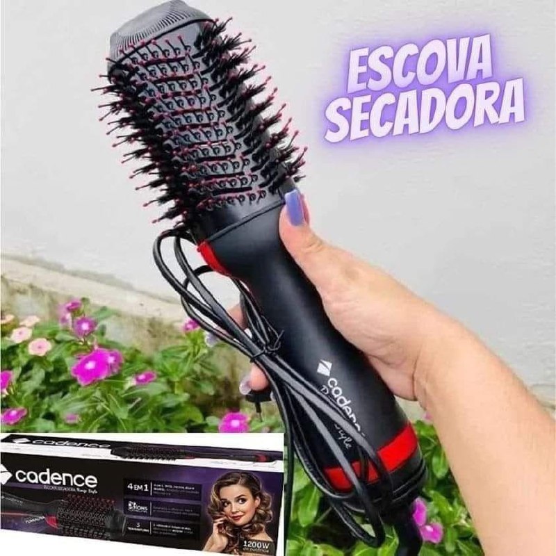 ❤️ Escova Secadora Cadence Rouge Style 4 em 1
