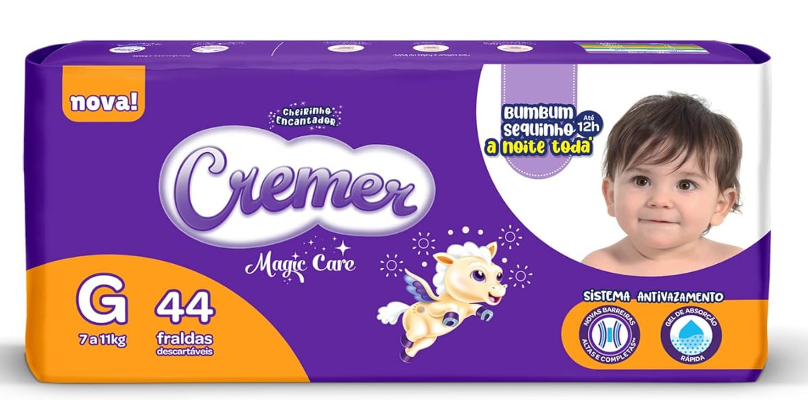 Fralda Cremer Mega G 44 Unidades