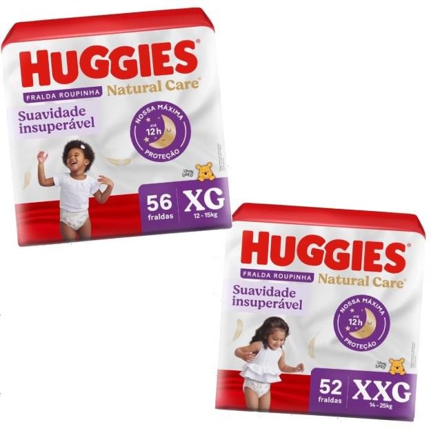 😍 Fralda Huggies NATURAL CARE ROUPINHA (SUPER absorção e ótima como opção noturna)