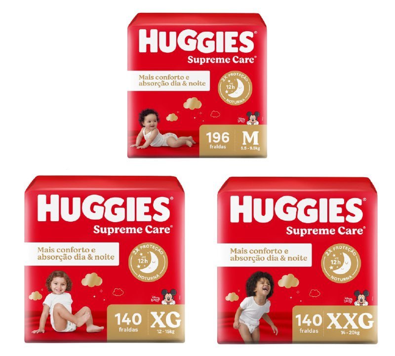 Fralda Huggies Supreme Care