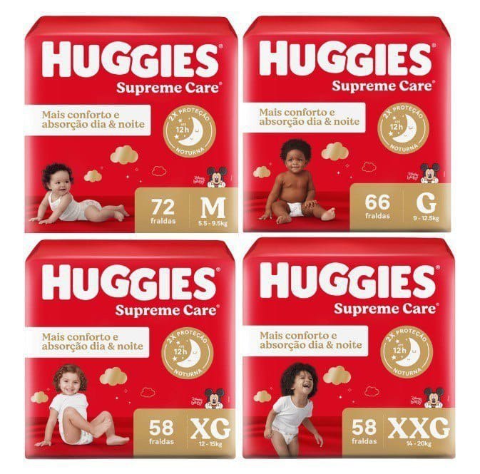 Fralda Huggies Supreme Care M ao XXG
