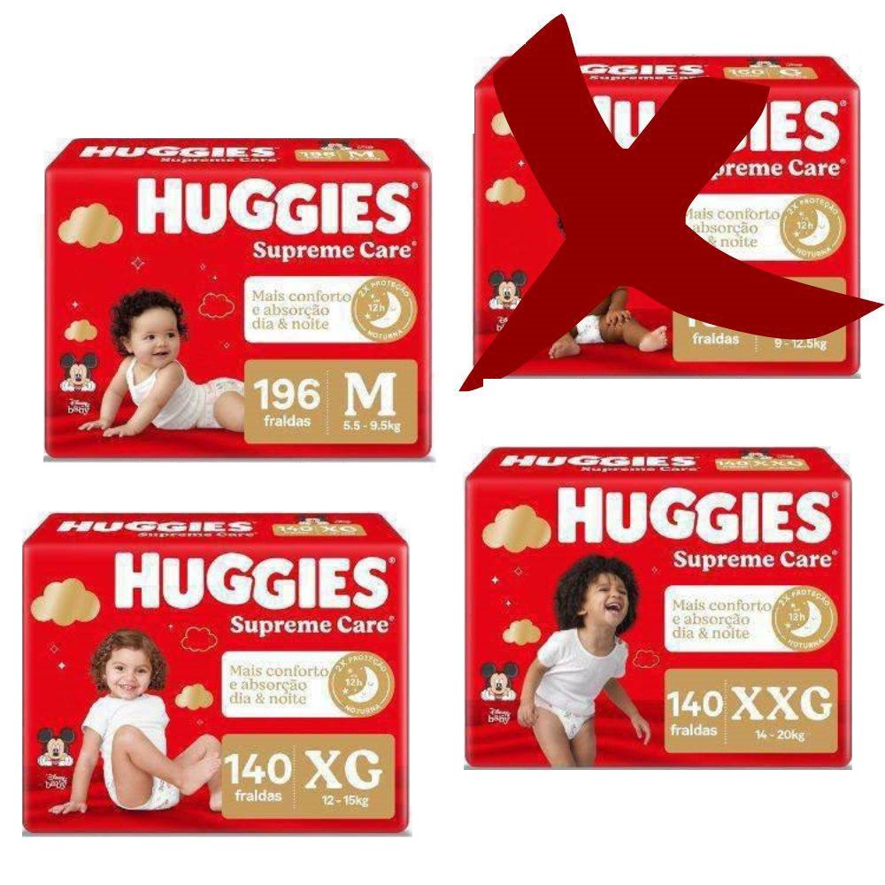 Fralda Huggies Supreme Care PACOTÃO - FRETE GRÁTIS