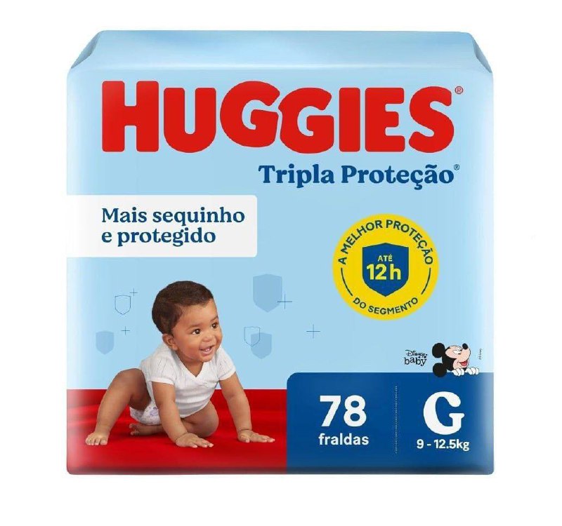 Fralda Huggies Tripla Proteção G 78 unidades