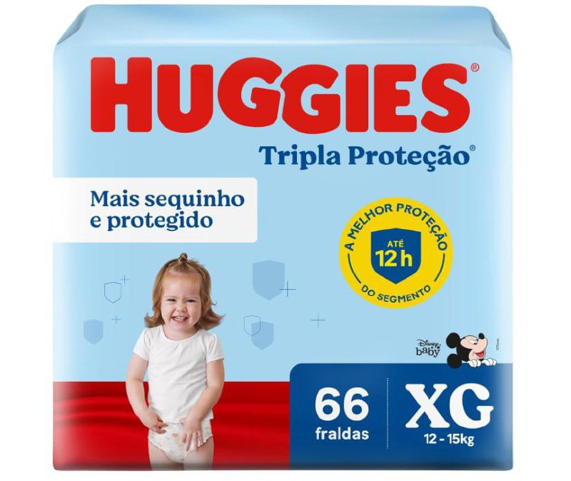 Fralda Huggies Tripla Proteção XG - 66 fraldas