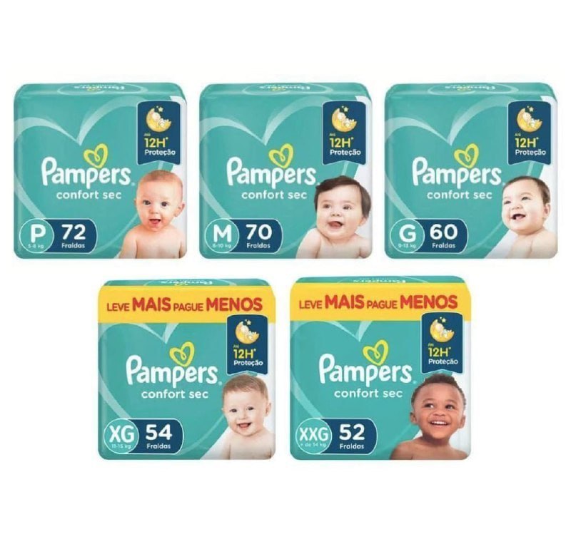 Fralda Pampers Confort Sec