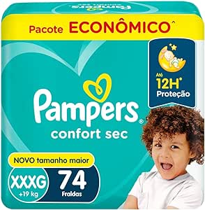 Fralda Pampers Confort Sec Fralda XXXG com 74