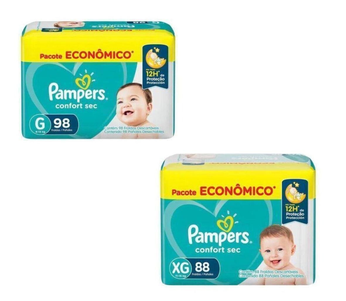 Fralda Pampers Confort Sec G e XG