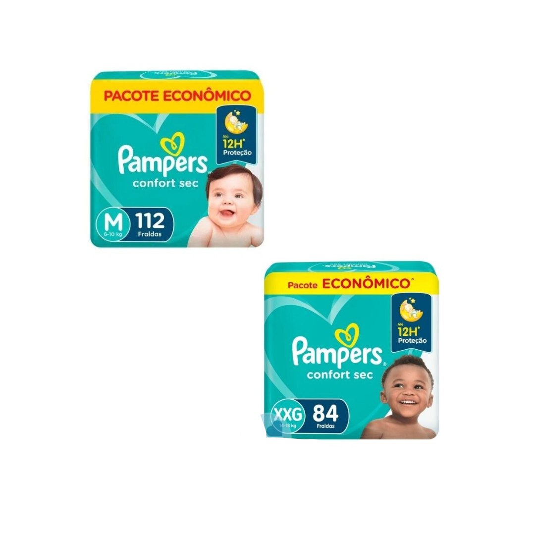 Fralda Pampers Confort Sec M e XXG