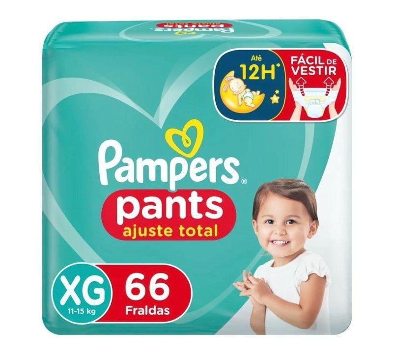 Fralda Pampers Pants Ajuste Total XG com 66