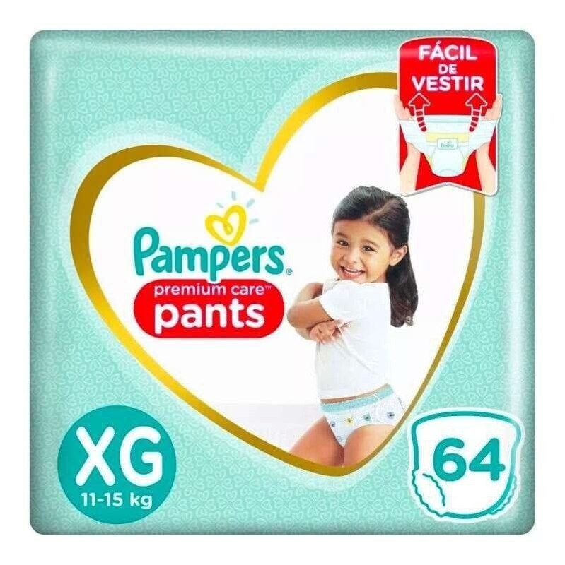 Fralda Pampers Premium Care Pants XG com 64
