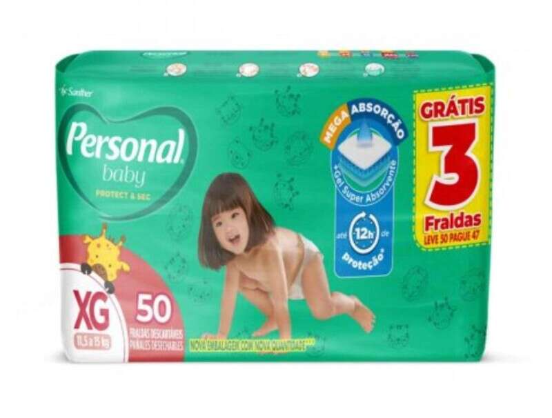 Fralda Personal Baby Protect&Sec  XG - 50 Unidades