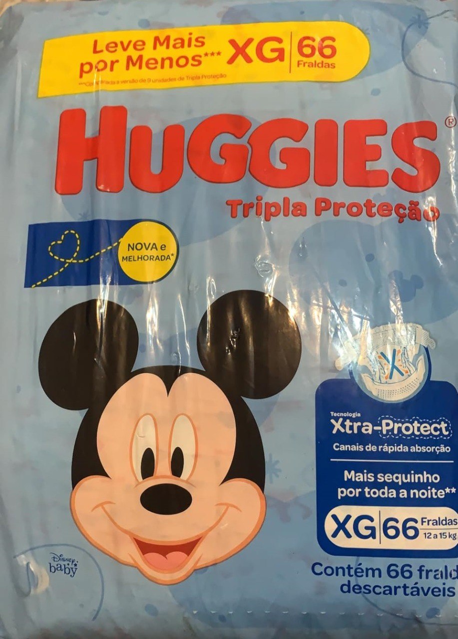 Huggies Fralda Tripla Proteção XG 66 Un