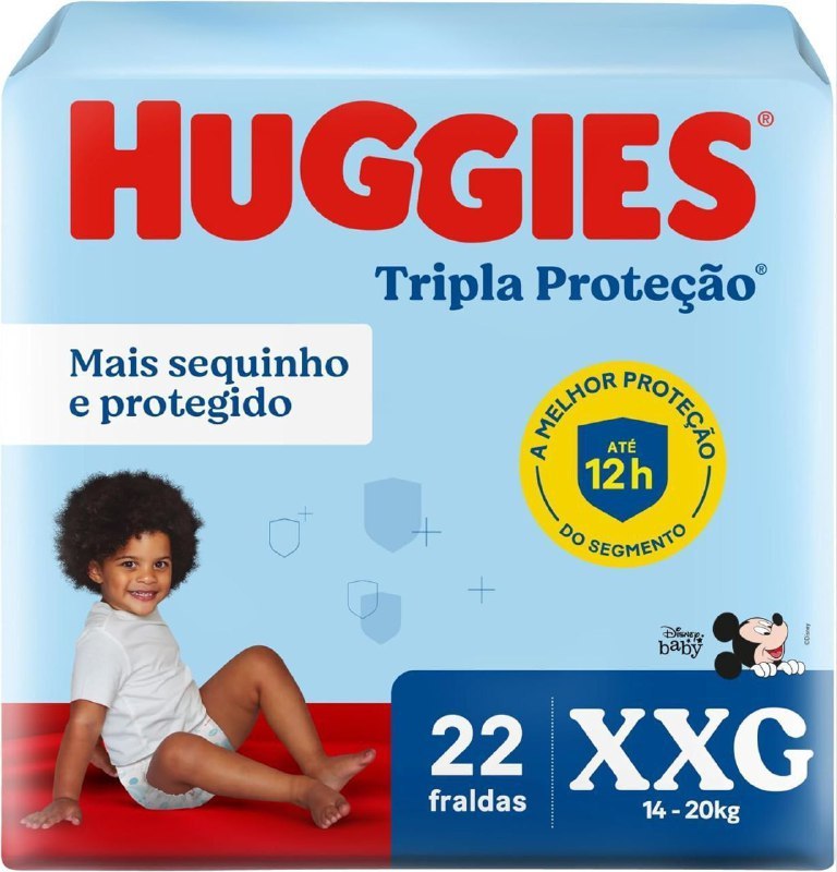 Huggies Fralda Tripla Proteção XXG 22 Un