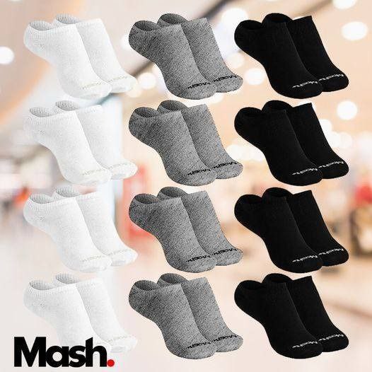 Kit 12 Pares Meia Sapatilha Mash