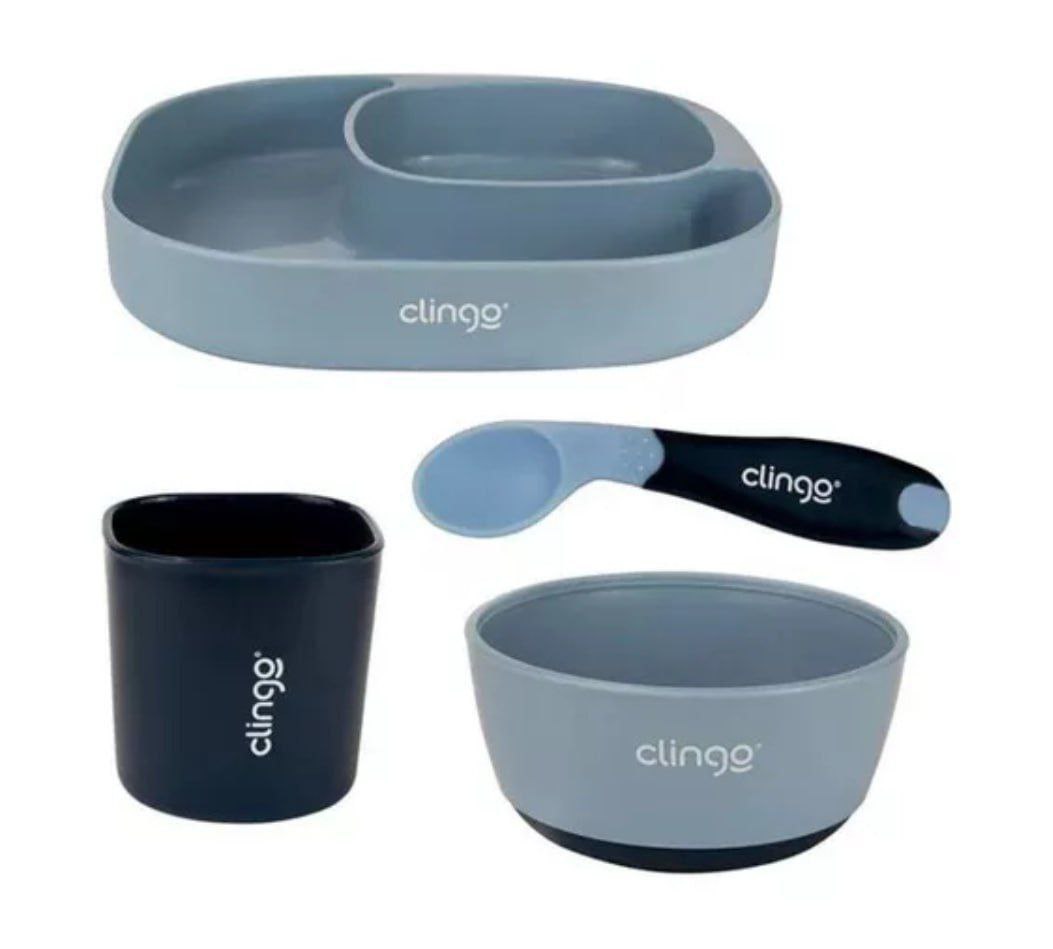 Kit Alimentação 4 em 1 6m+ Colors Azul Clingo