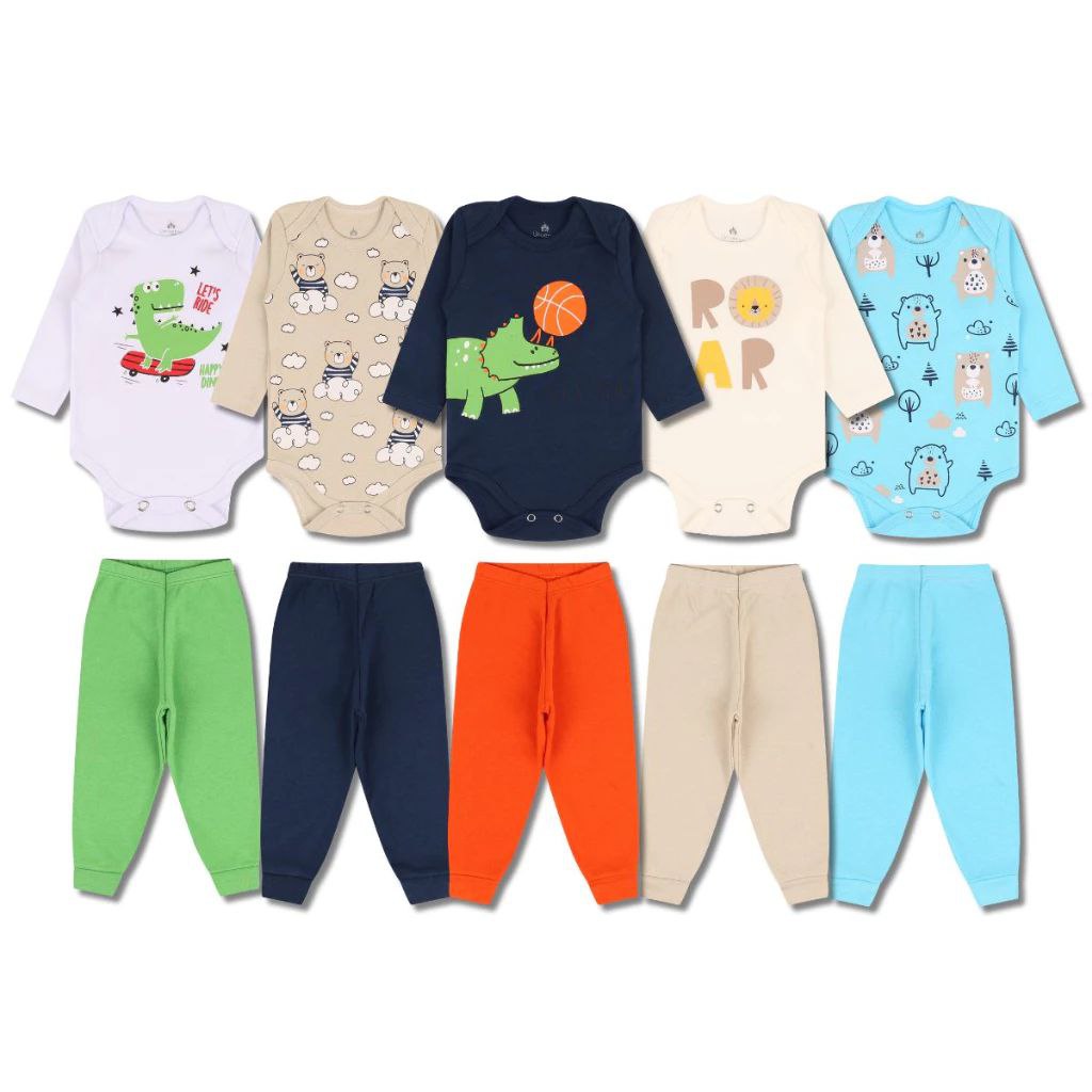 Kit body manga longa e mijão🧡