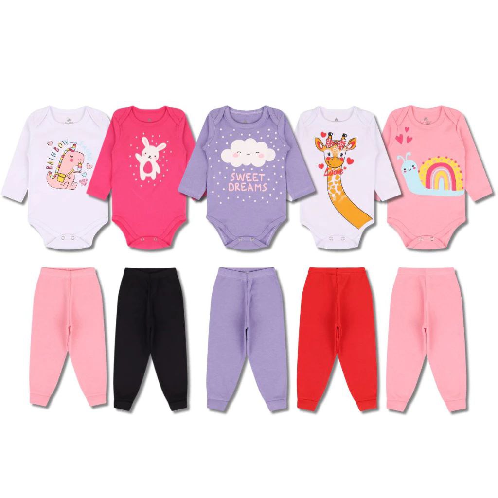 Kit body manga longa e mijão🧡