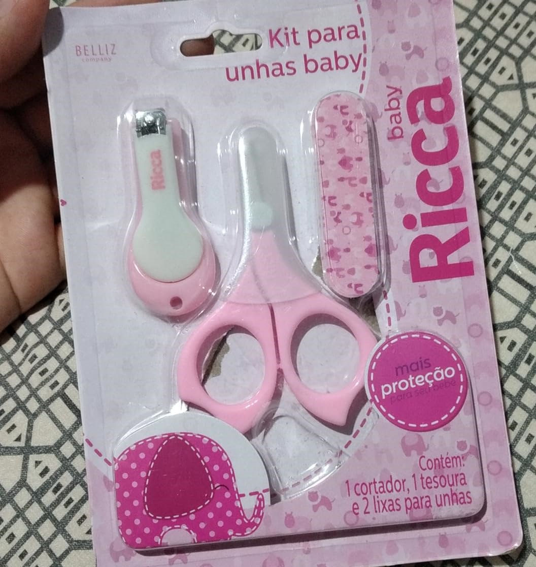 Kit Manicure Baby Colors, Ricca, Rosa