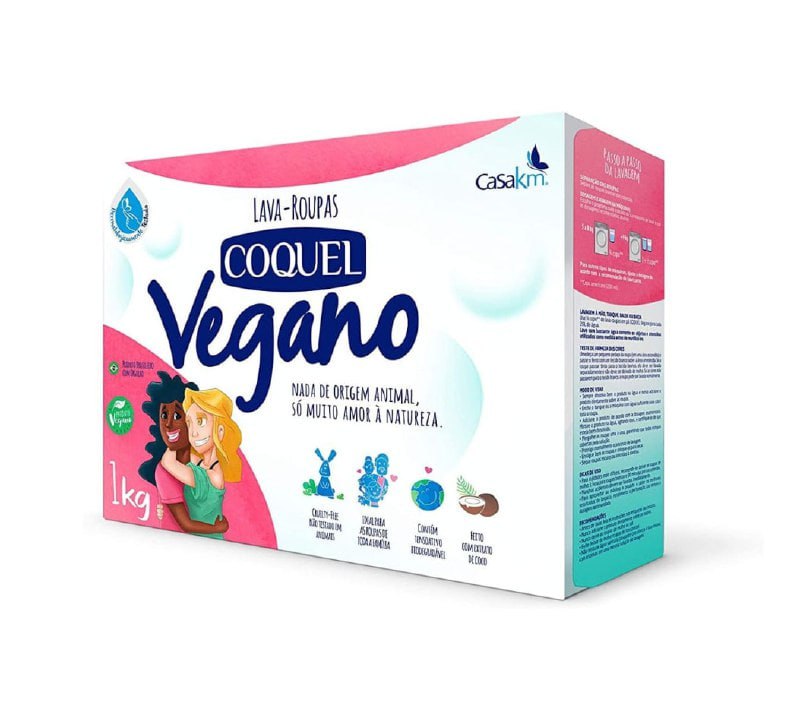 Lava Roupas em Pó Coquel Vegano 1Kg