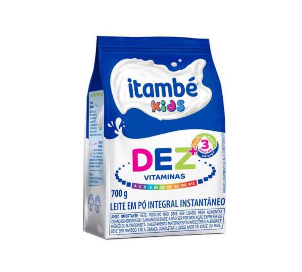 Leite em Pó integral instantâneo Itambé Kids Dez Vitaminas 700g