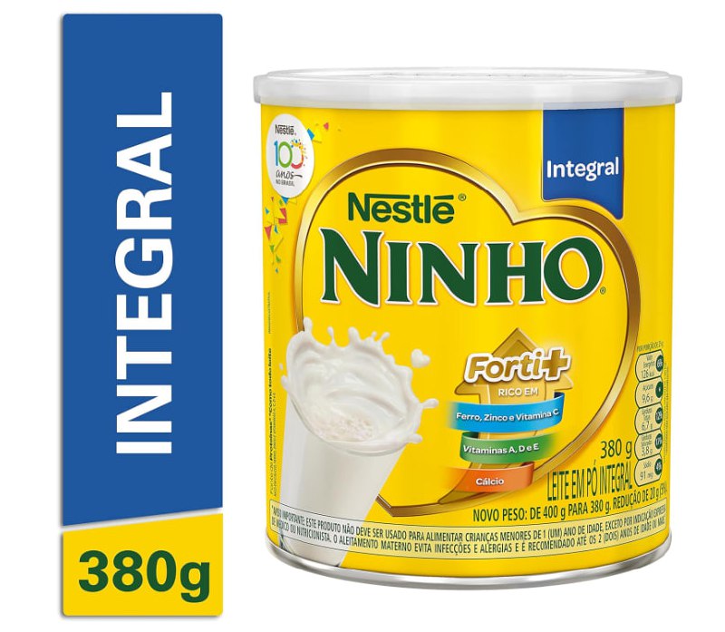 Leite em pó integral Ninho Forti+ 380g
