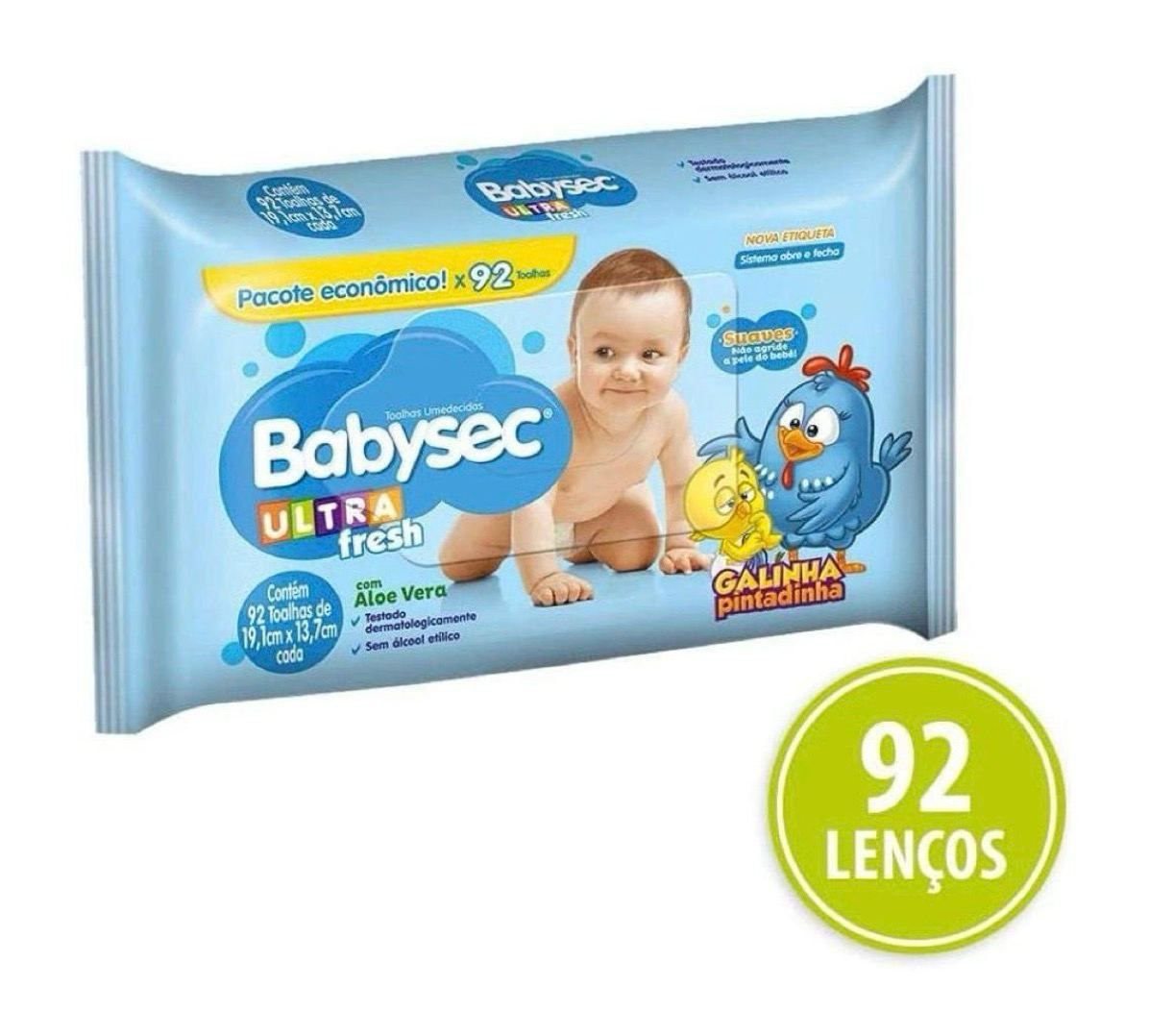 Lenço Umedecido Babysec  Ultrafresh 92 Unidades
