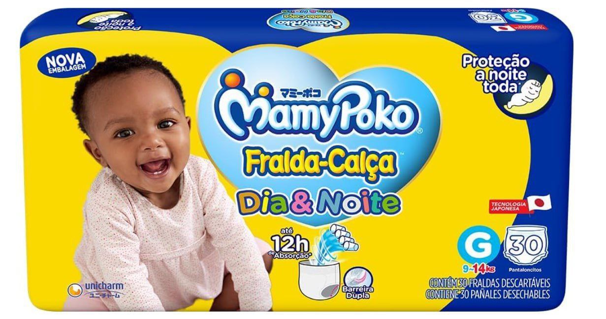 MamyPoko Fralda-Calça Dia&Noite G 30 Unidades (Roupinha)
