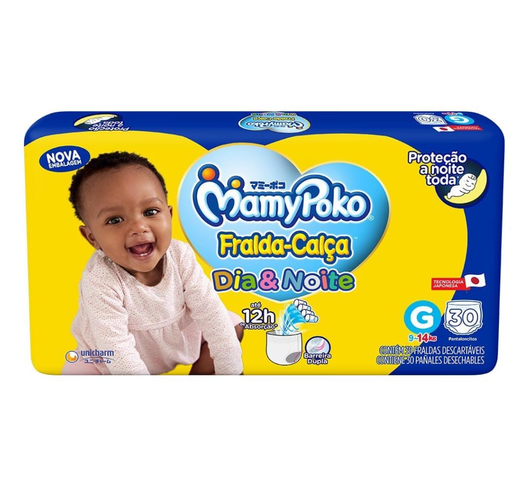 MamyPoko Fralda-Calça Dia&Noite G 30 Unidades (Roupinha)