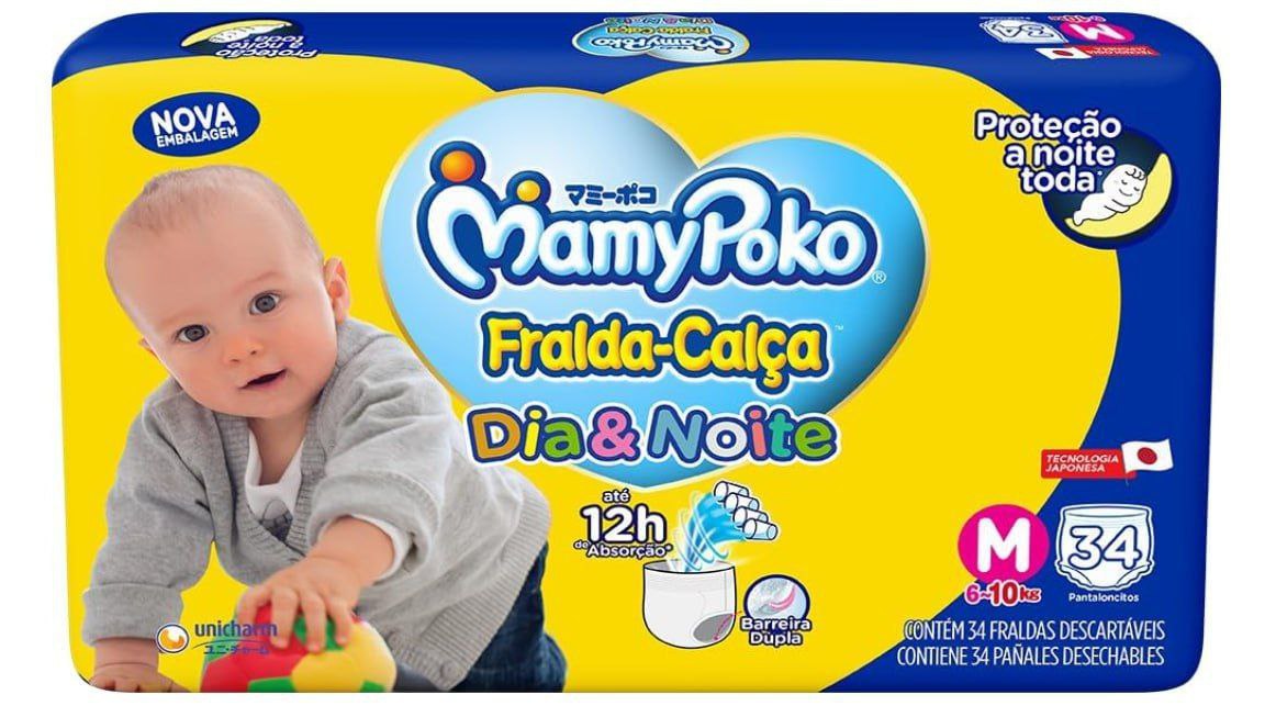 MamyPoko Fralda-Calça Dia&Noite M 34 Unidades (Roupinha)