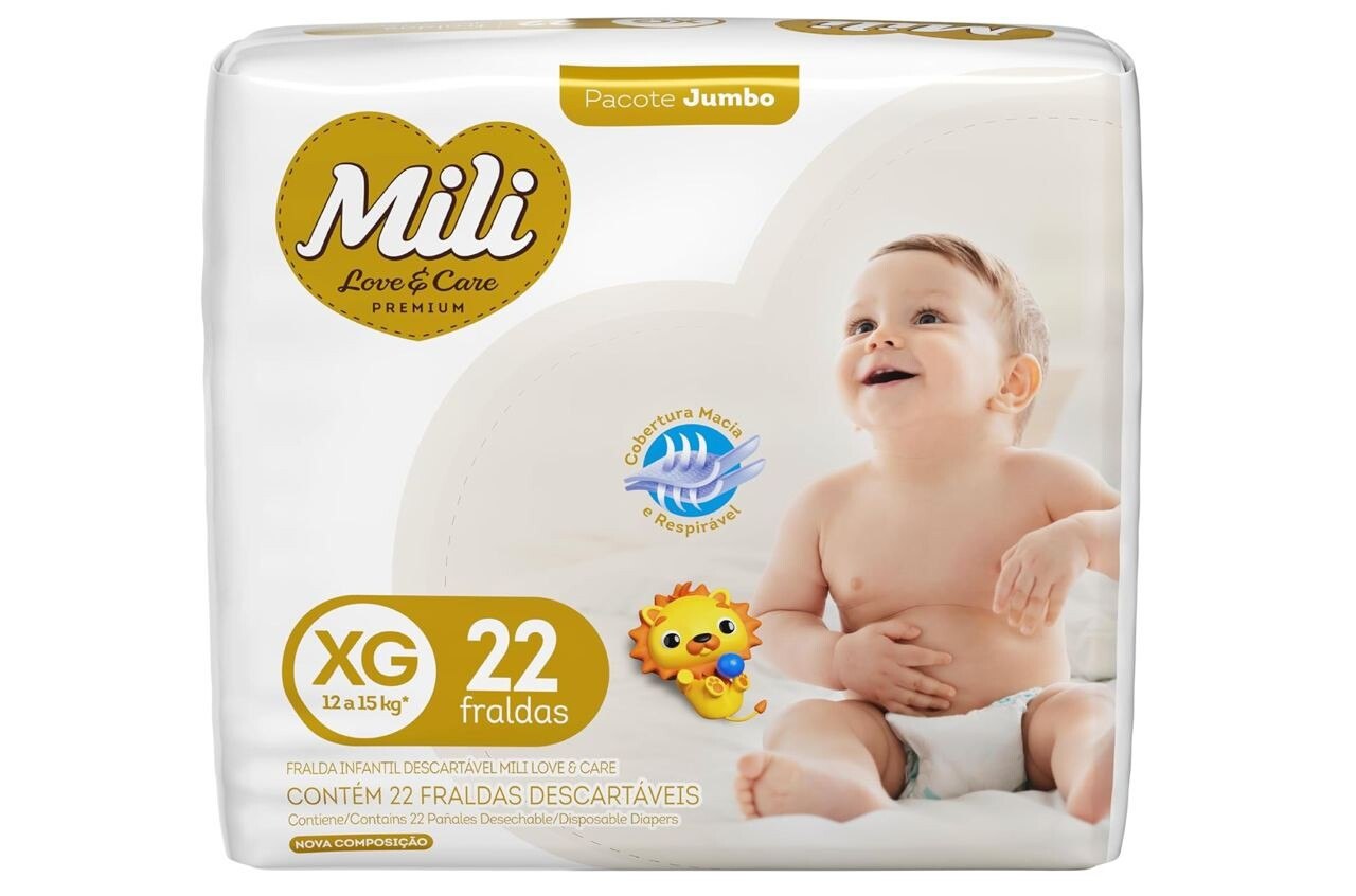 Mili Fralda Love & Care Jumbo XG com 24