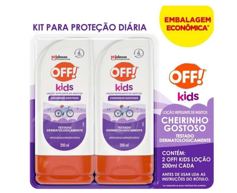 OFF! Repelente Kids Loção 2 Unidades 200ml Cada