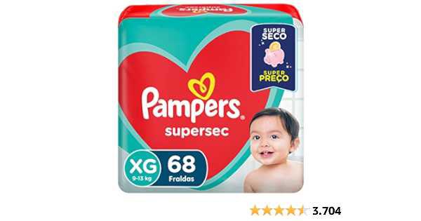 Pampers Fraldas Supersec Xg 68 Unidades