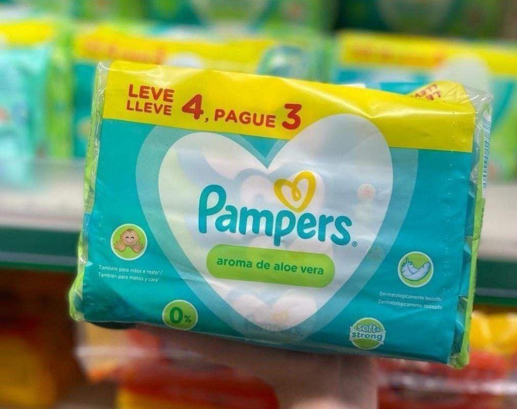 Pampers Lenços Umedecidos Aroma De Aloe Vera 192 Unidades