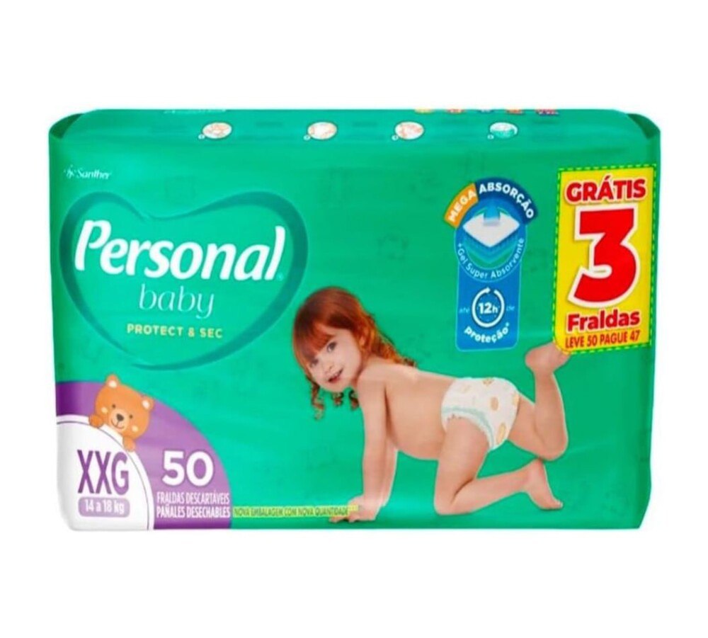 Personal Fralda Soft & Protect Hiper XXG  50 Unidades