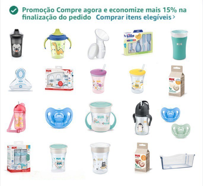 Seleção de Produtos Infantis Nuk e Lillo com desconto