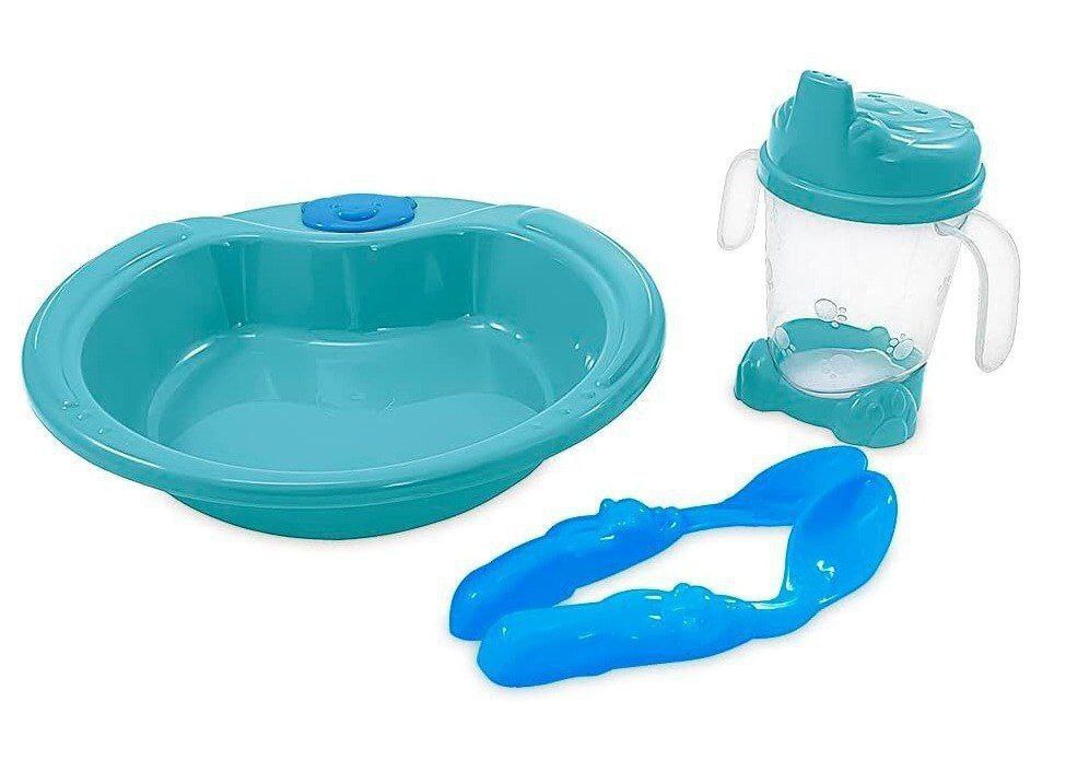 Adoleta Bebê Kit Alimentacao Colore, Azul TurquesaAzul Turqueza