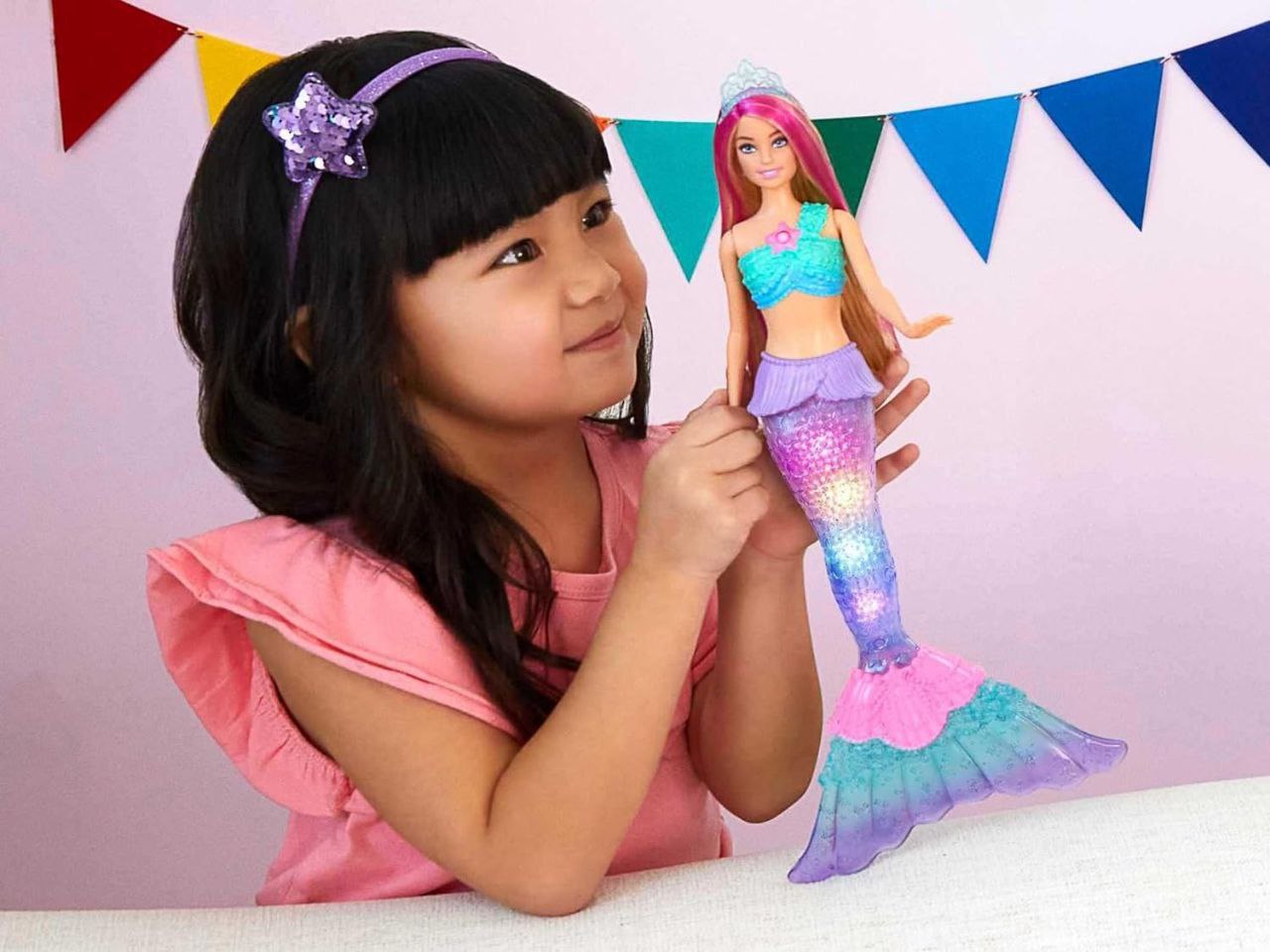 Barbie Dreamtopia Sereia Luzes e Brilhos, Mattel
