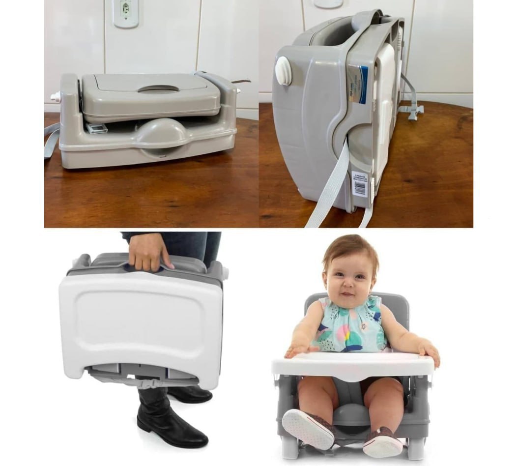 Cadeira de Refeição Portátil Smart Cosco Cinza