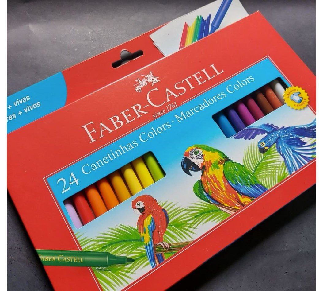 Canetinha Hidrográfica 24 Cores Faber-Castell