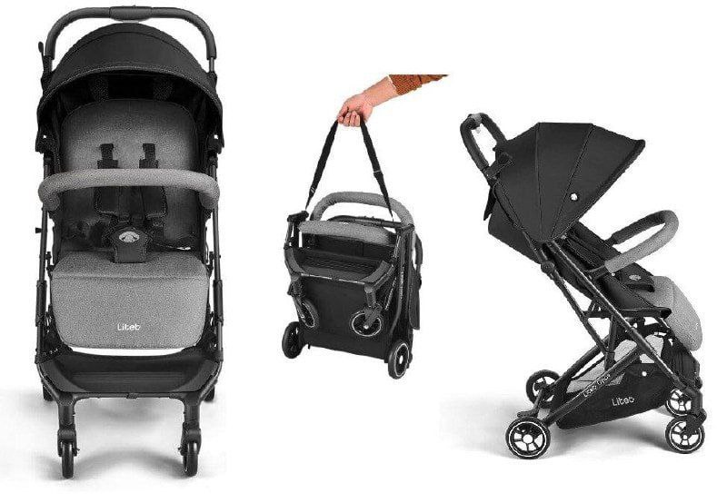 Carrinho de Bebe Compacto 0-15 Kg Oppa Preto Litet - BB464