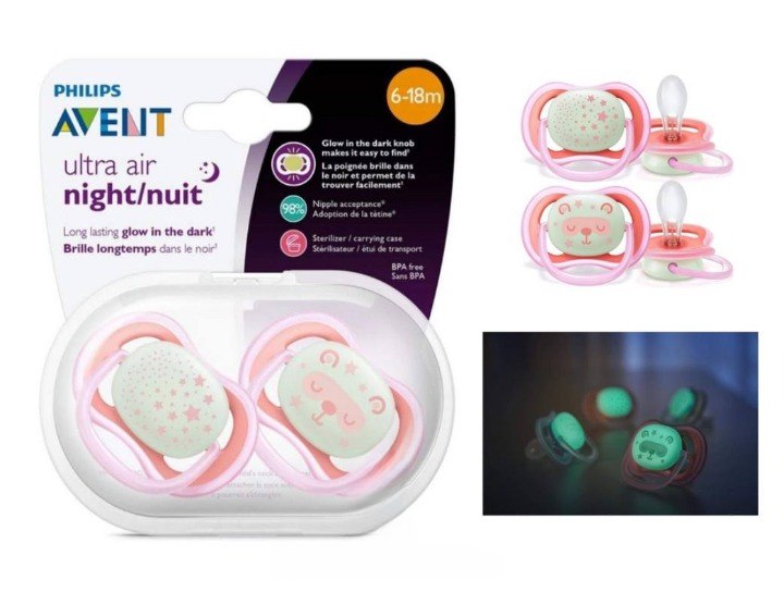Chupeta, Philips Avent, Rosa, pacote de 6