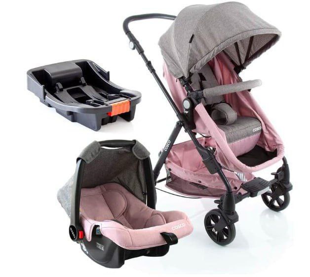 Cosco Kids, Travel System Poppy Trio, Rosa Mescla