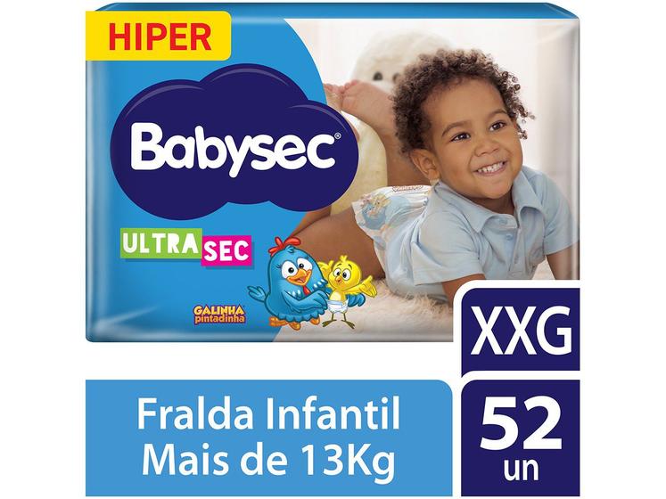 Fralda Babysec Galinha Pintadinha Ultrasec - Tam. XXG Acima de 13kg 52 Unidades