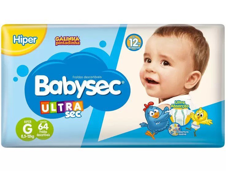 Fralda Babysec Ultrasec Galinha Pintadinha
