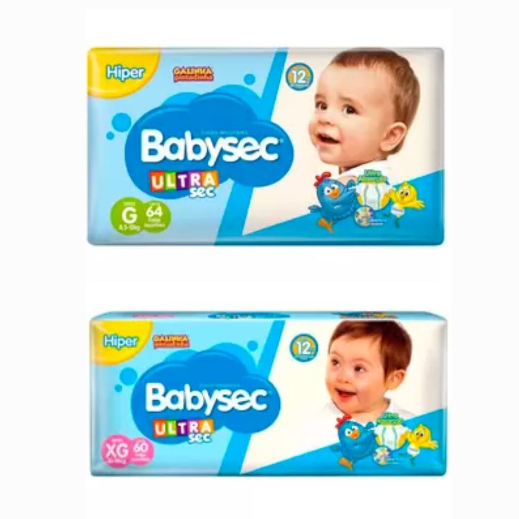 Fralda Babysec Ultrasec Hiper G e XG